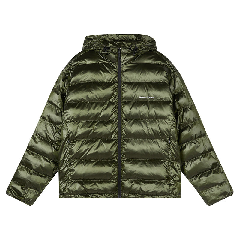 Wassup House Basic Glossy Hooded Down Jacket