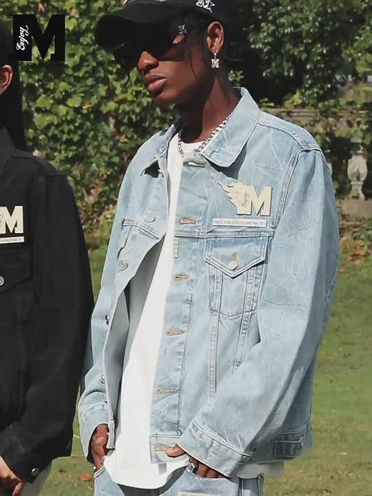 MEDM Flame M Label Denim Jacket