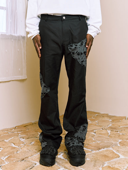 YADcrew Wormhole Broken Hand Splicing Pants