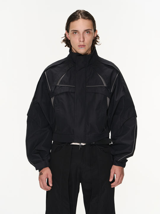 BLIND NO PLAN Color Blocking Short Jacket