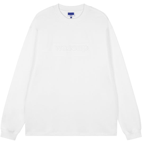 Wassup House Basic 3D Embossed Logo Long Sleeved Tee