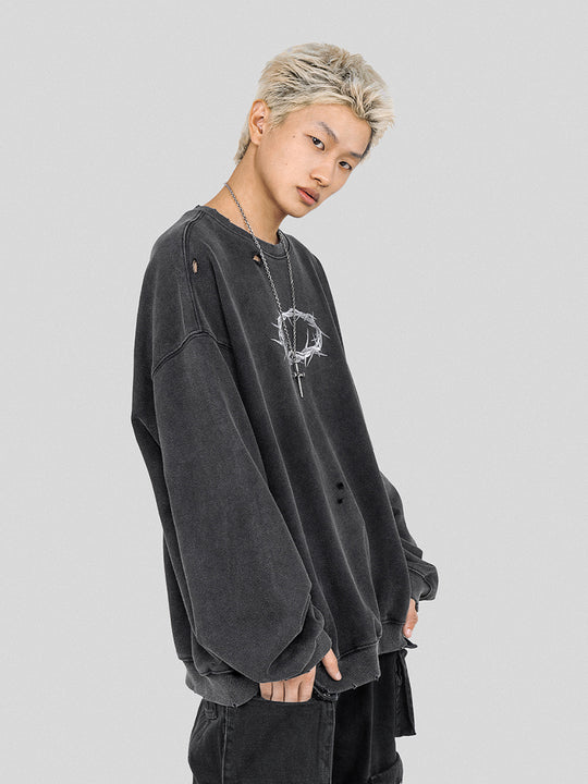 UNDERWATER Wormhole Destruction Thorns Printed Sweatshirt