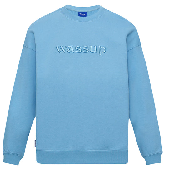 Wassup House 3D Embroidery Basic Logo Sweatshirt