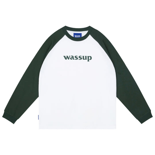 Wassup House Basic Logo Raglan Long Sleeved Tee
