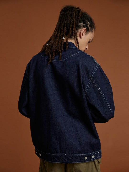 Wassup House Denim Basic Zipper Jacket