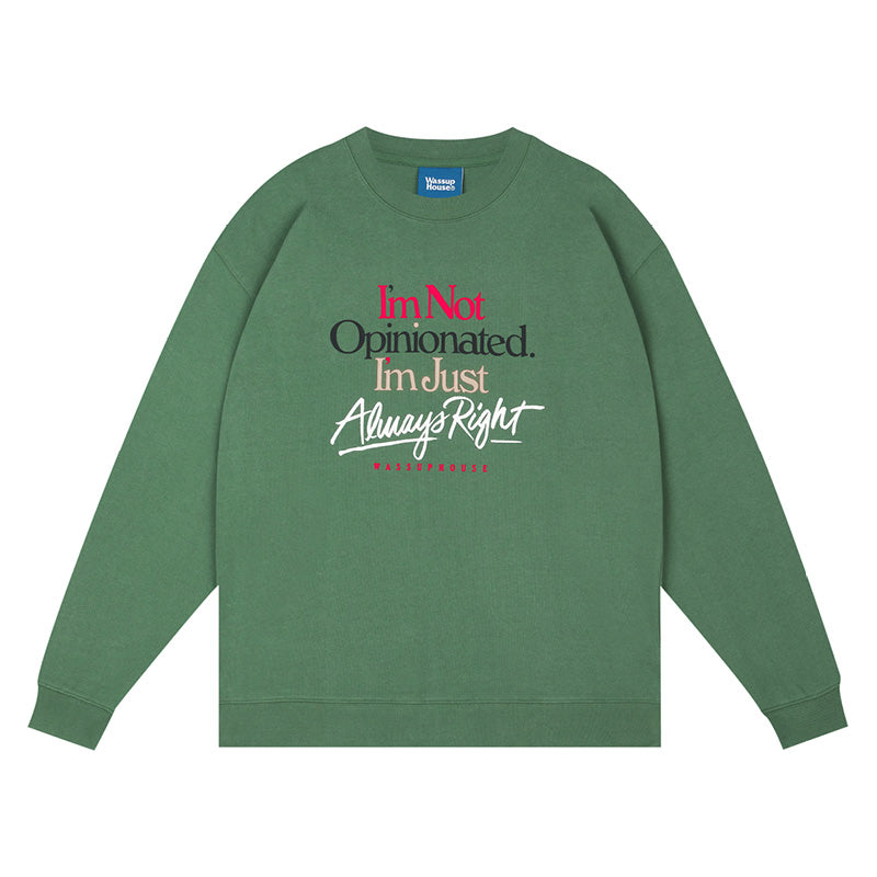 Wassup House Slogan Graffiti Print Sweatshirt