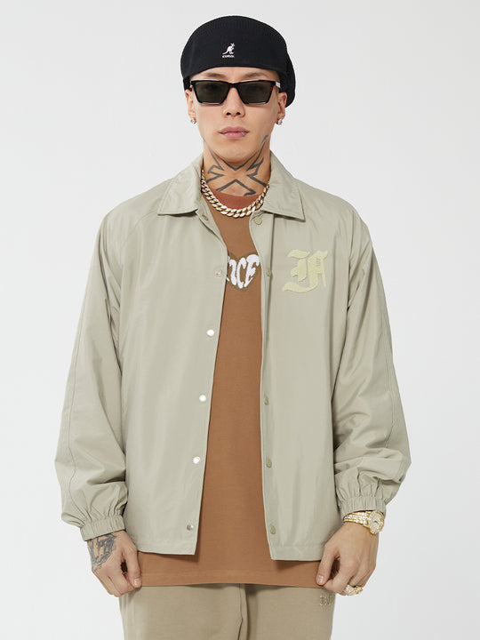 F2CE LOGO Print Towel Embroidery Coach Jacket | Face 3 Face
