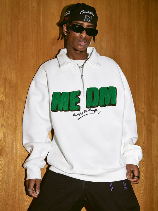 MEDM Half Zipper Logo POLO Sweatshirts | Face 3 Face