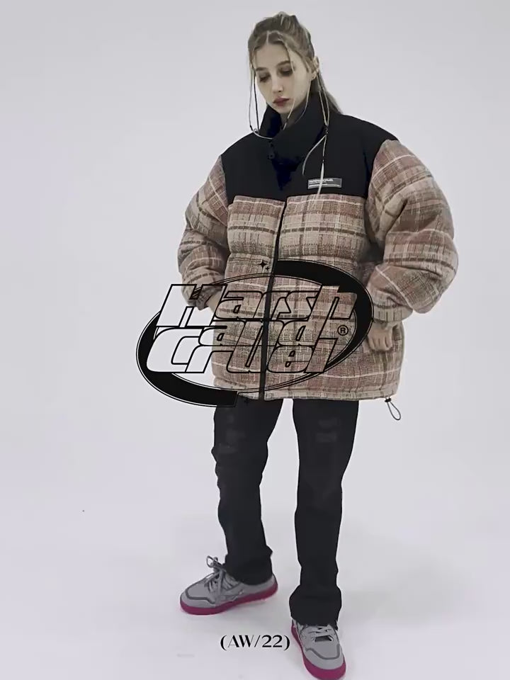 Harsh and Cruel Plaid Padded Jacket