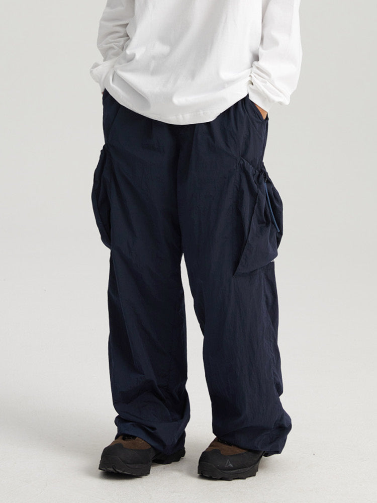 Wassup House Metallic Silk Large Pockets Work Pants