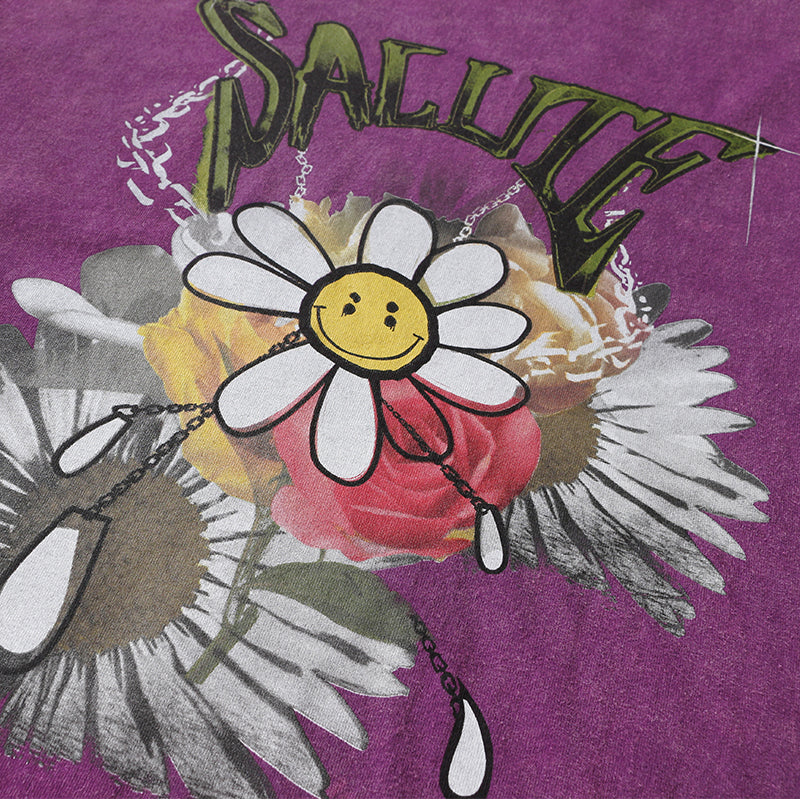 SALUTE Daisy Sunflower Smiley Flower Tee | Face 3 Face