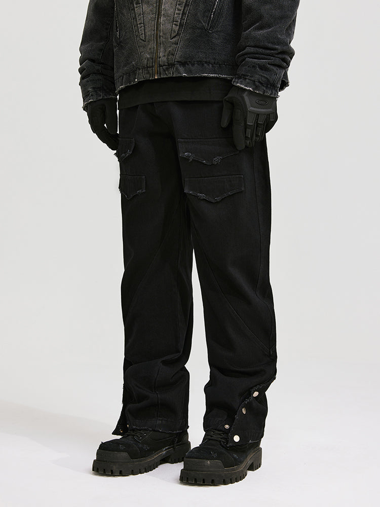 ANTIDOTE Structural Pocket Micro Flared Denim Jeans