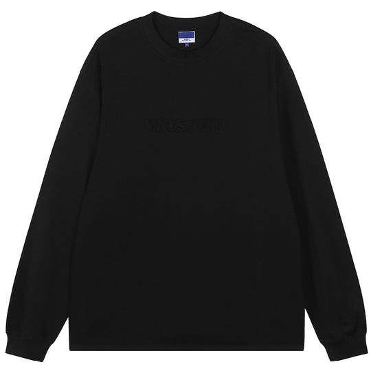 Wassup House Basic 3D Embossed Logo Long Sleeved Tee