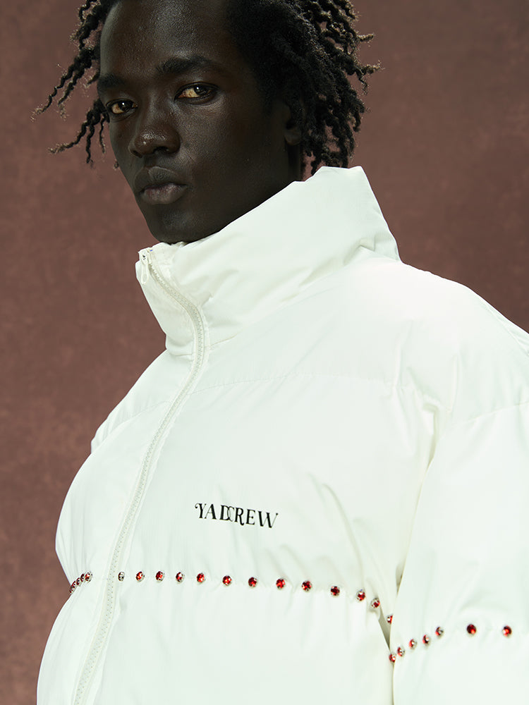 YADcrew Inlaid Diamond Puffer Jacket
