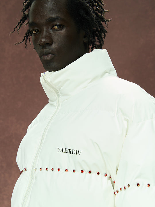 YADcrew Inlaid Diamond Puffer Jacket