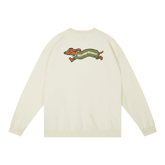 Wassup House Dachshund Running Printed Sweatshirt
