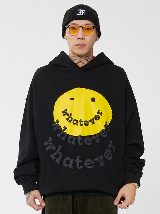 F2CE Foam Smiley Print Pullover Hoodie | Face 3 Face