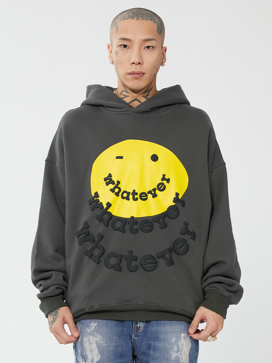 F2CE Foam Smiley Print Pullover Hoodie | Face 3 Face
