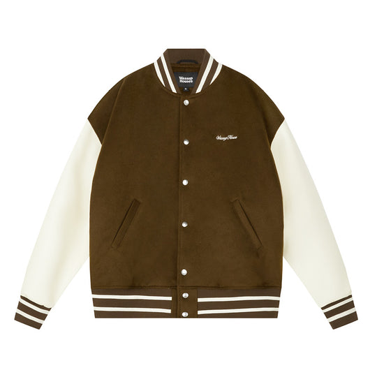 Wassup House Color Blocking Baseball Jacket