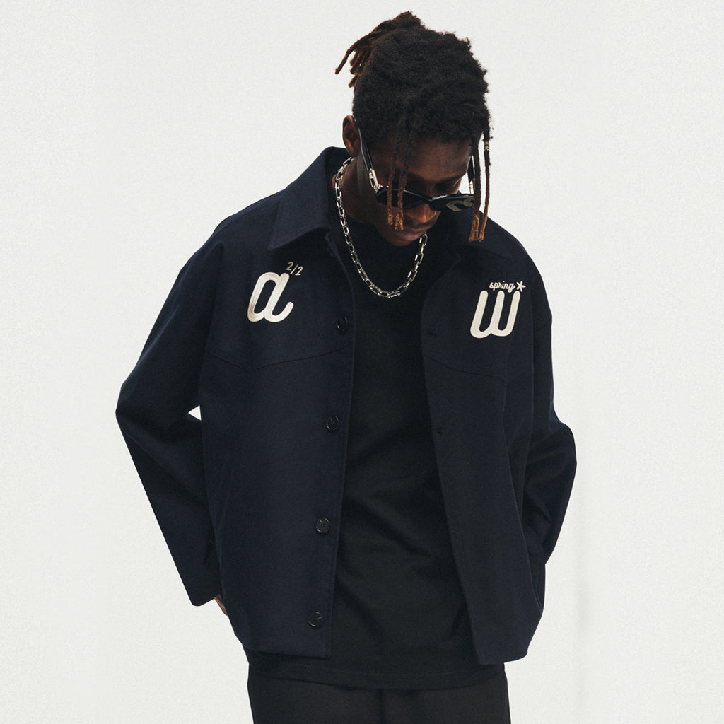 ANTIDOTE Letter Logo Embroidered Loose Jacket | Face 3 Face