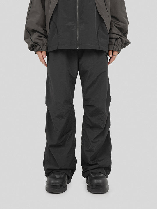 UNDERWATER Colorblocking Dull Leaf Spliced Pants