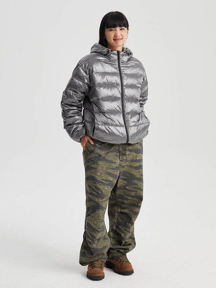 Wassup House Basic Glossy Hooded Down Jacket