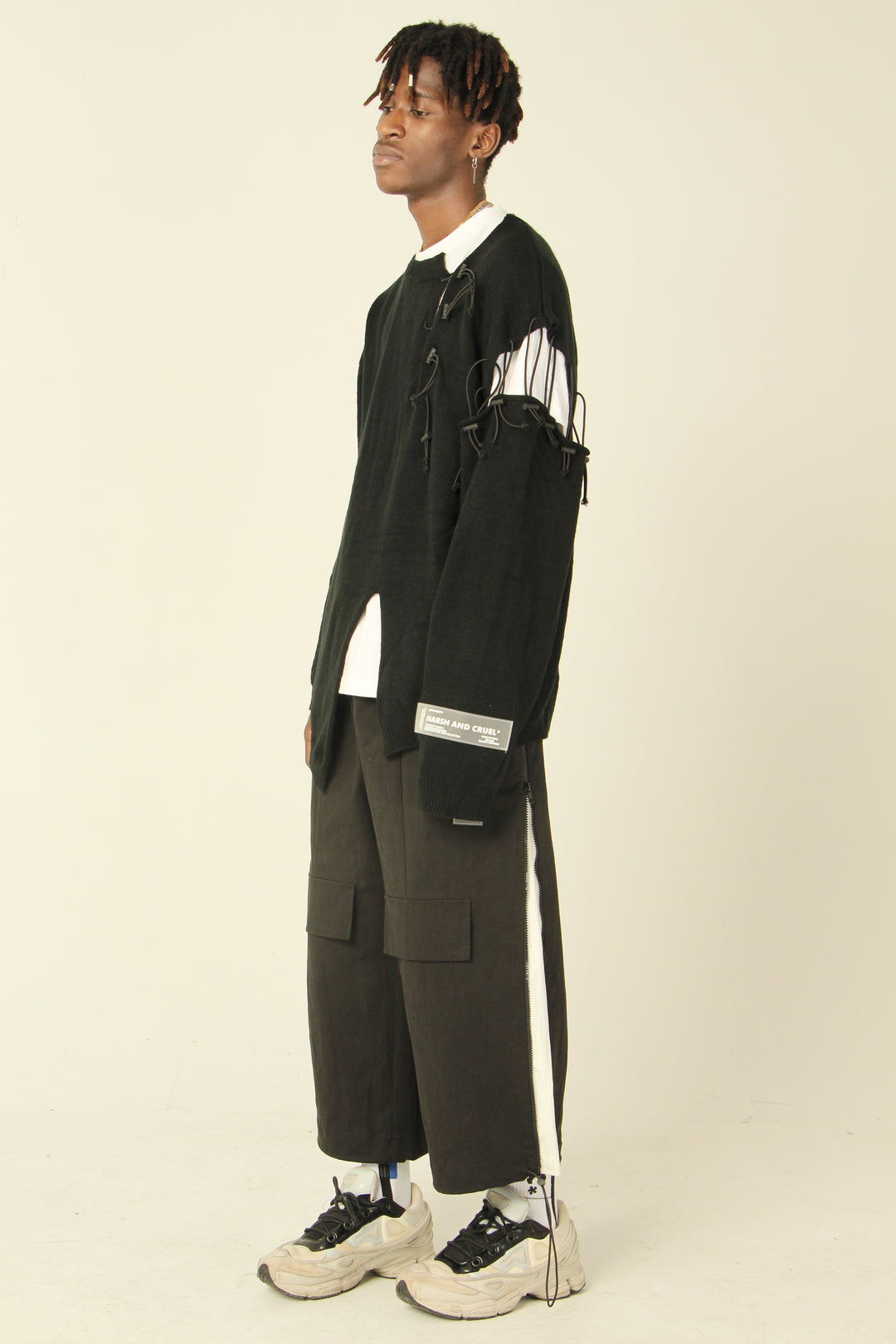 Harsh and Cruel Destruction Knit Sweater | Face 3 Face