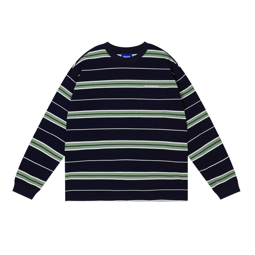 Wassup House Multi Color Striped Long Sleeved Tee
