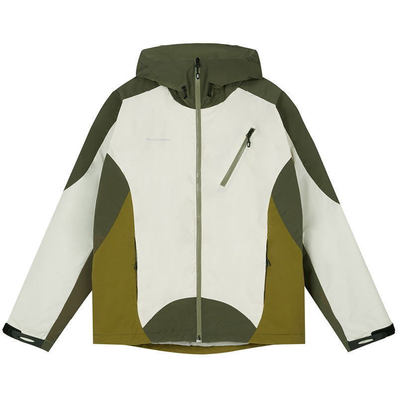 Wassup House Color Blocking Waterproof Hooded Jacket