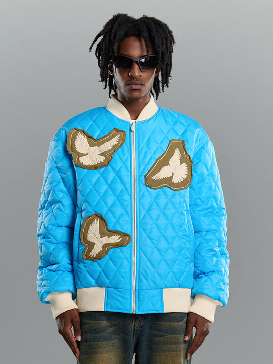 YADcrew Peace Dove 3D Foam Cutting Patch Jacket