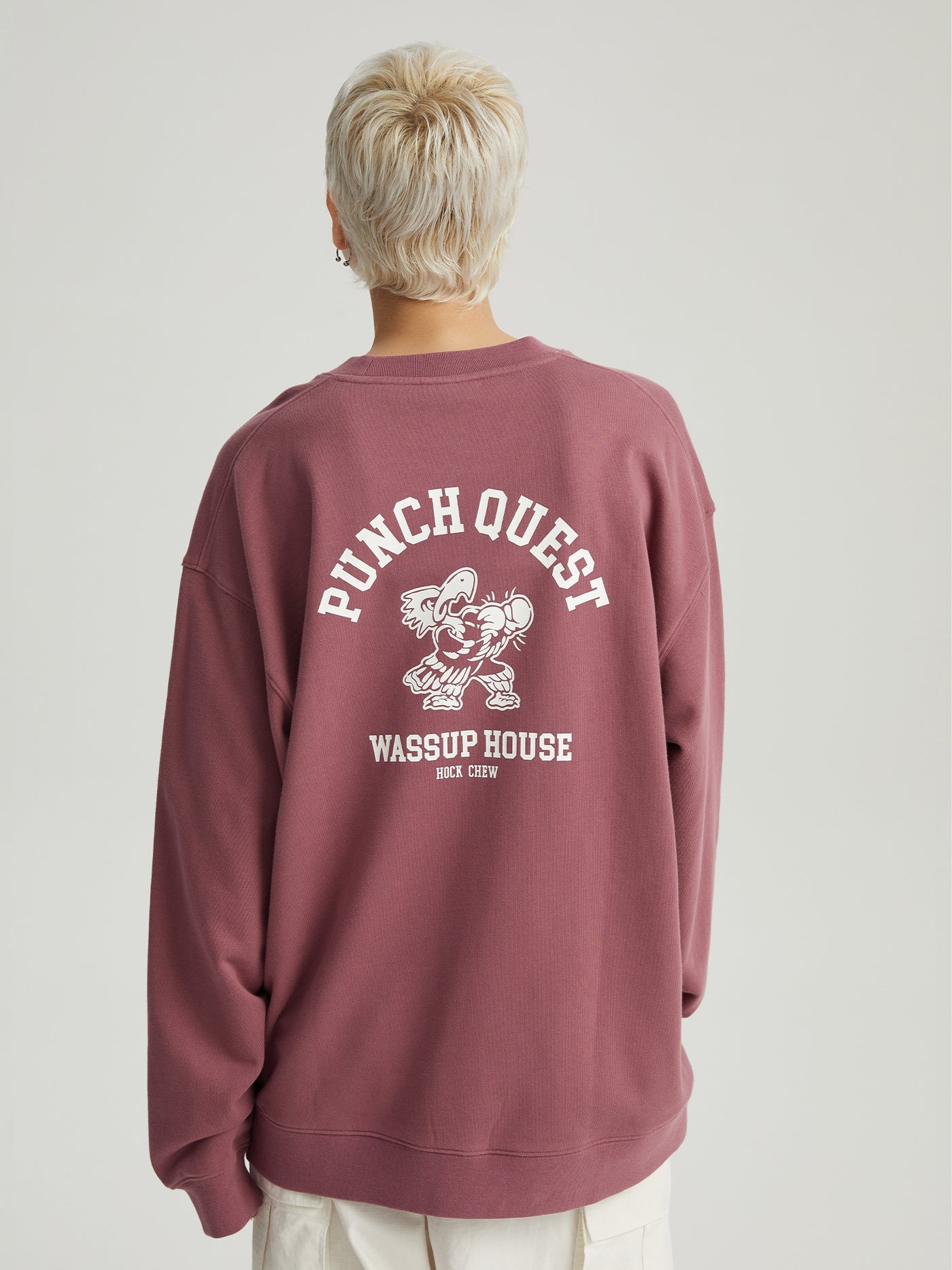 Wassup House Eagle Boxer Printing Sweatshirt