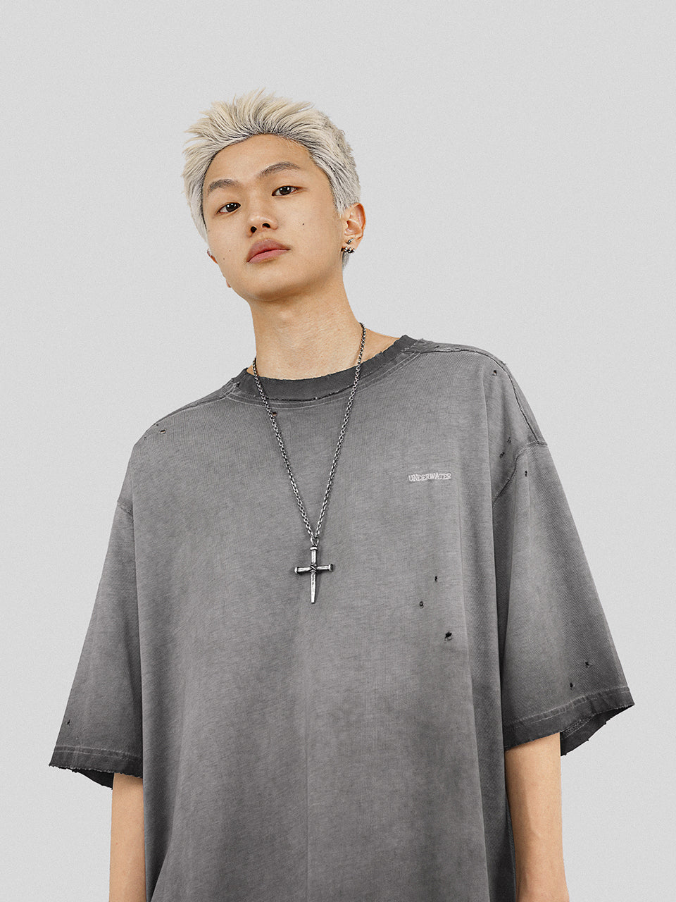 UNDERWATER Destruction Deconstruction Patchwork Tee