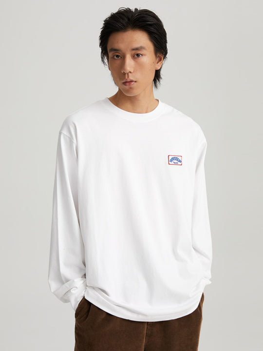 Wassup House Retro Logo Embroidery Chapter Long Sleeved Tee