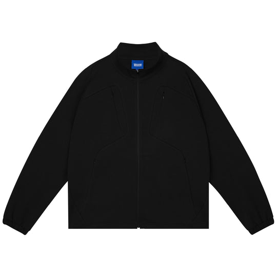 Wassup House Patchwork Deconstruction Zipper Sweater Jacket