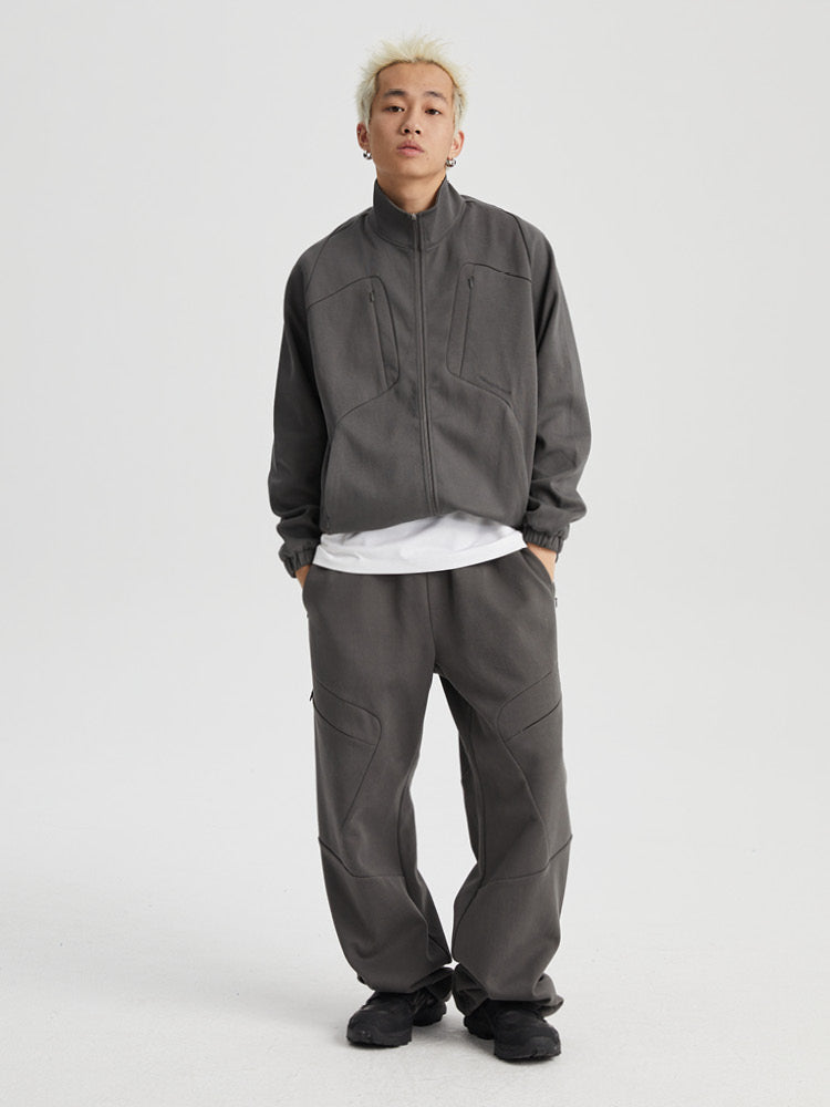 Wassup House Patchwork Deconstructed Zipper Sweat Pants