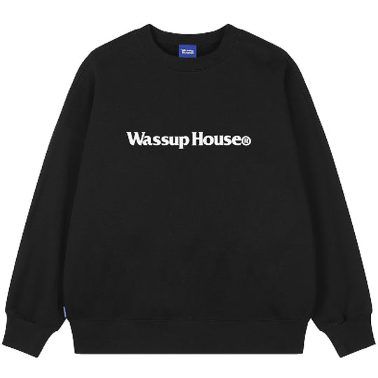 Wassup House Basic Printing Logo Sweatshirt black
