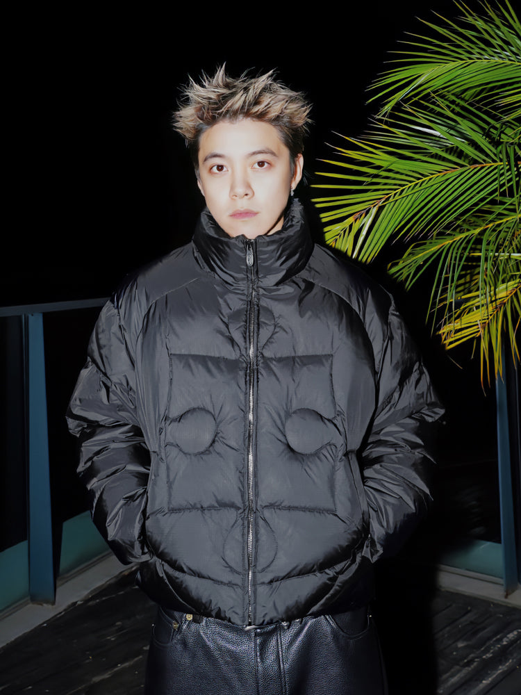 YADcrew Jigsaw Quilted Line Down Jacket