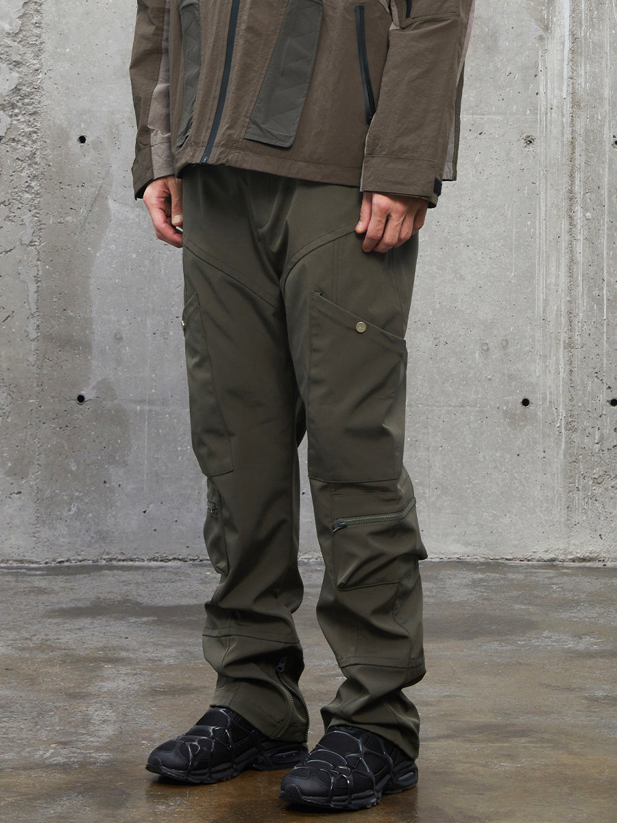 F2CE Functional Pockets Workwear Leg Zipper Pants