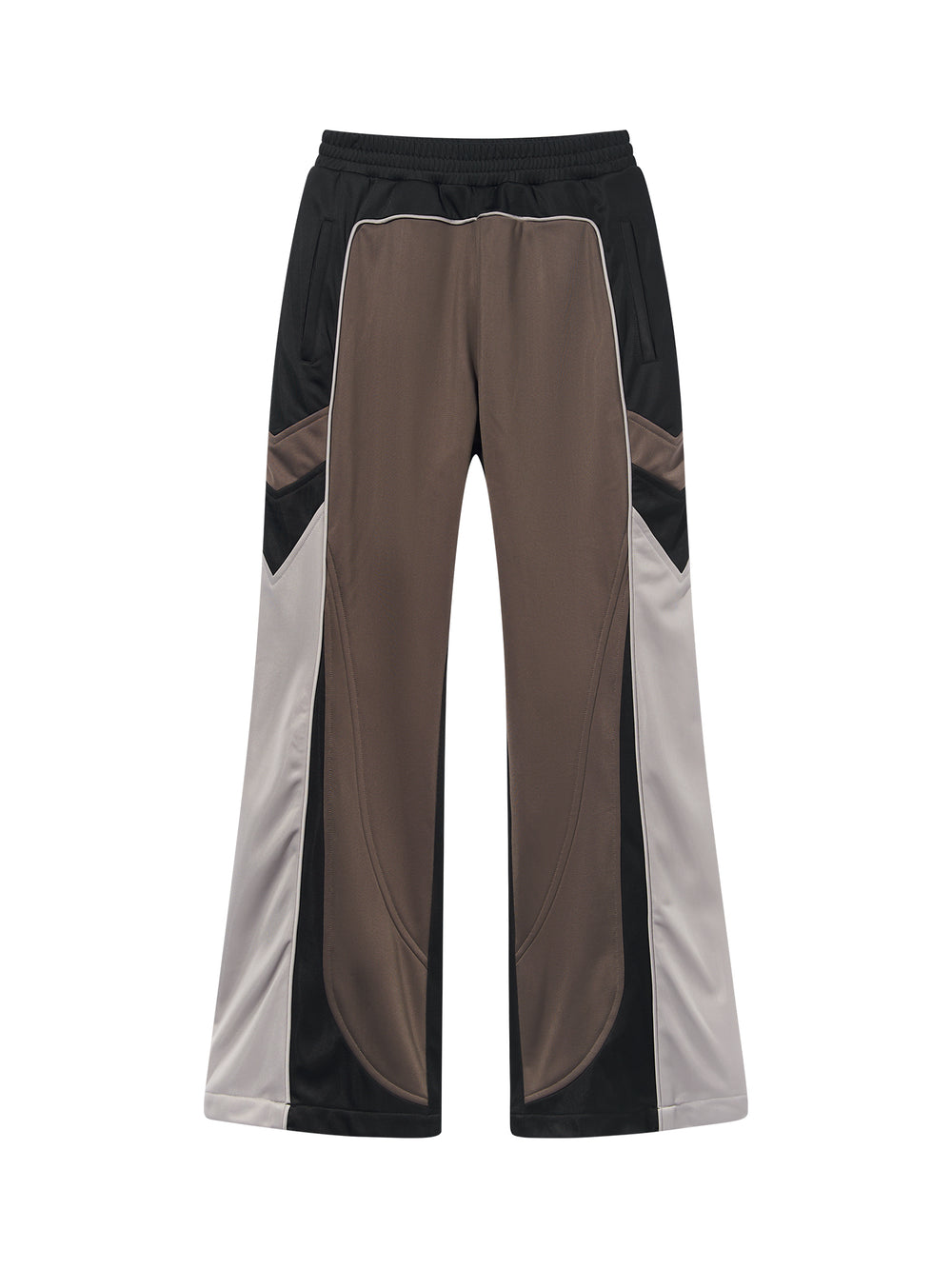 BLIND NO PLAN Color Blocked Sports Embroidered Pants