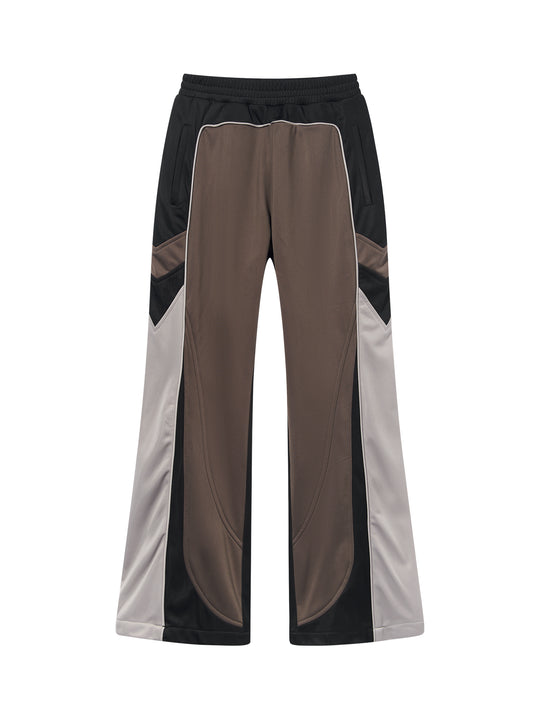 BLIND NO PLAN Color Blocked Sports Embroidered Pants