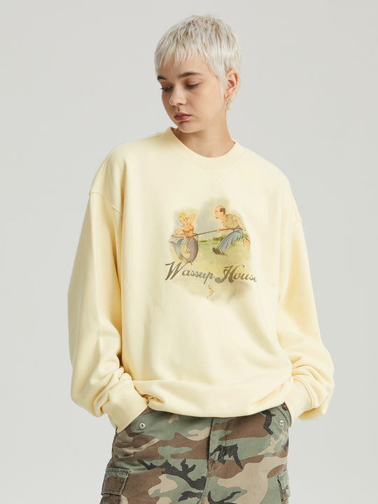 Wassup House Mermaid Tale Printed Sweatshirt