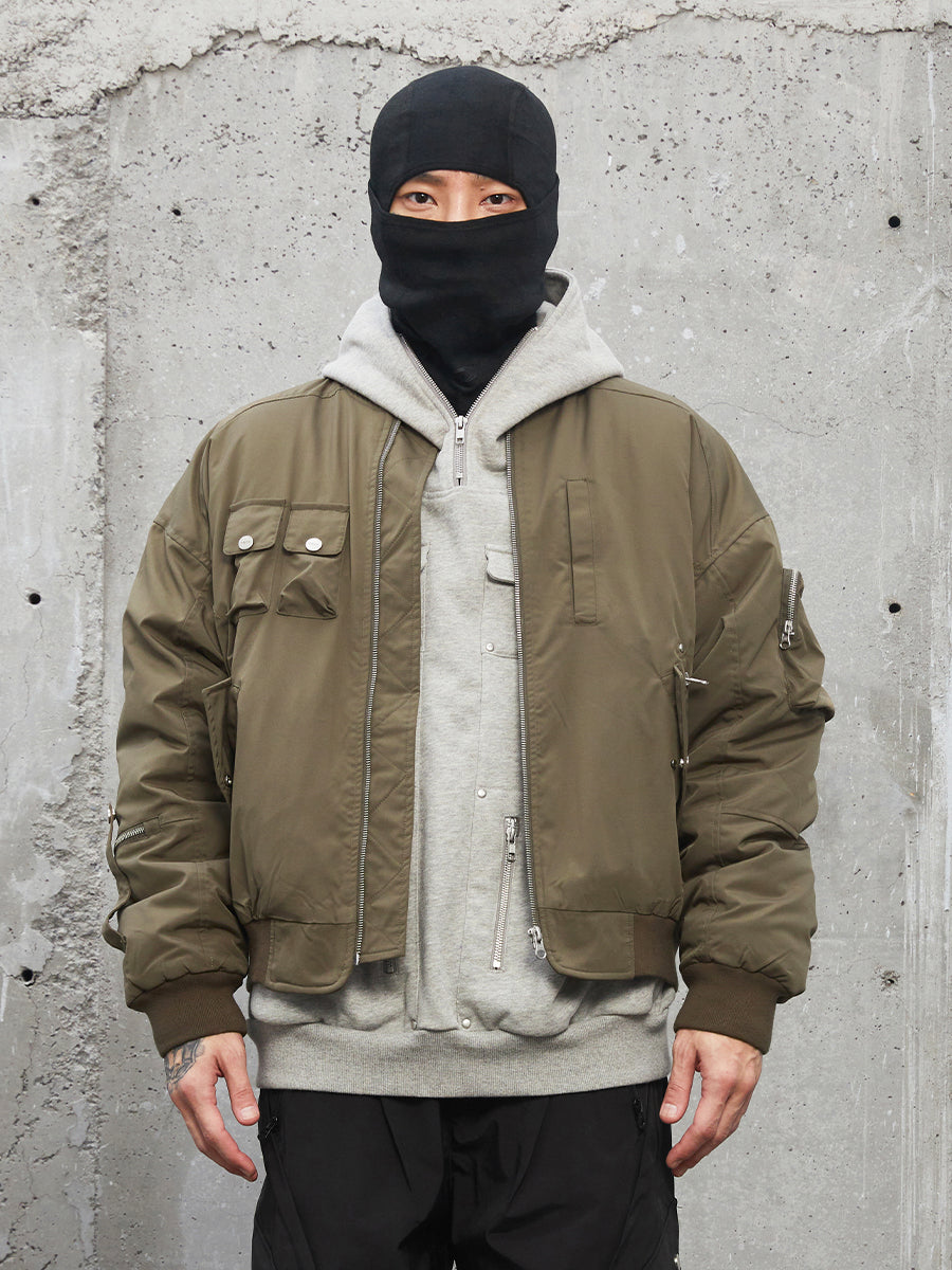 F2CE 3D Pockets Bomber Flight Jacket