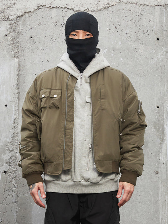 F2CE 3D Pockets Bomber Flight Jacket
