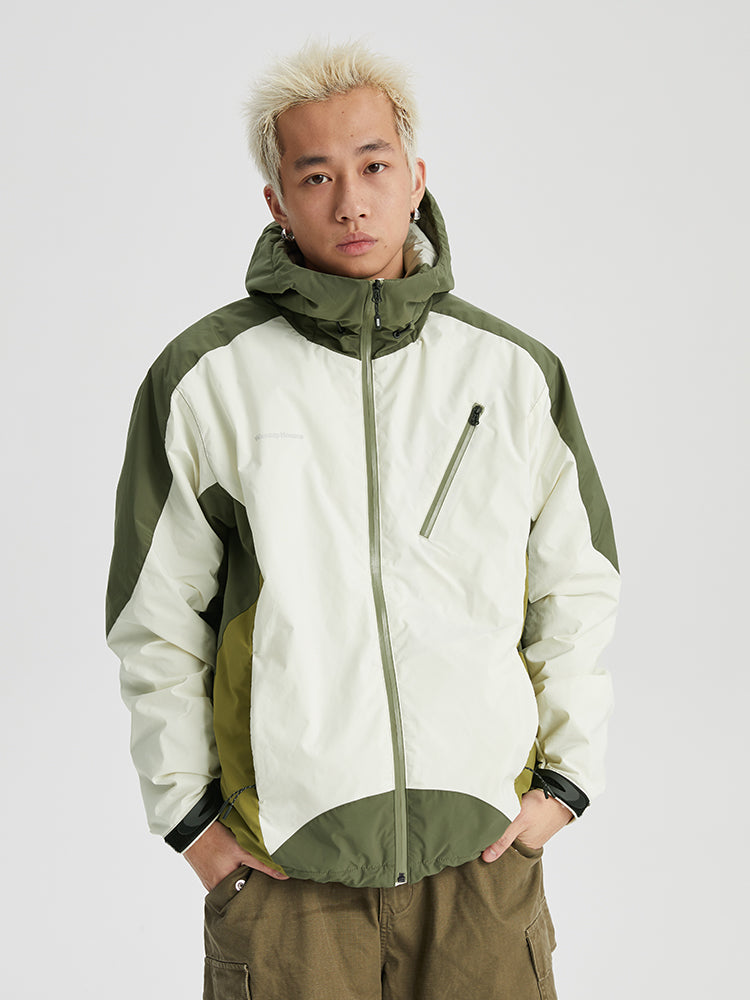 Wassup House Color Blocking Waterproof Hooded Jacket