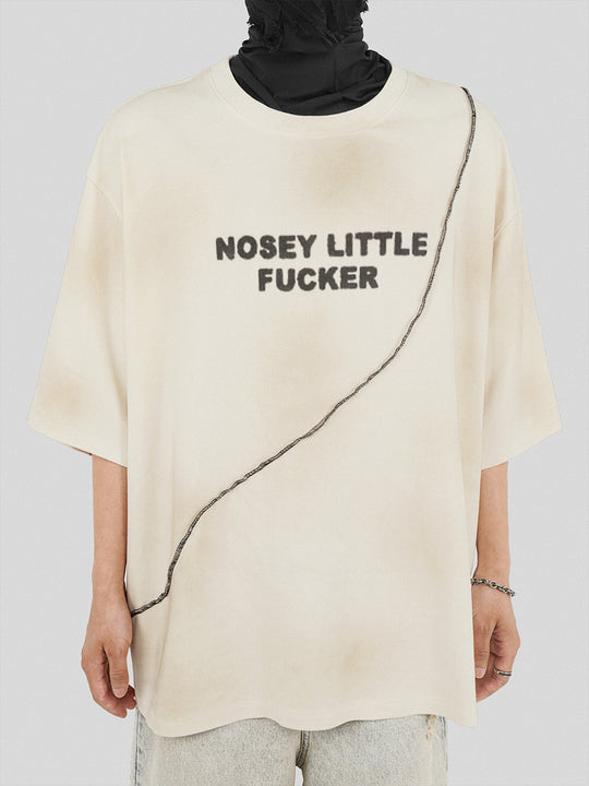 UNDERWATER Deconstructed Patchwork Slogan Printed Tee