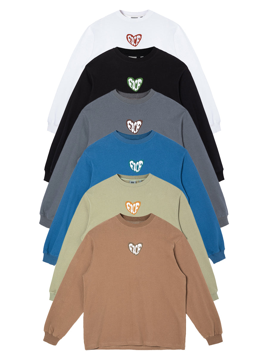 F2CE Love Heart LOGO Long Sleeved Tee | Face 3 Face