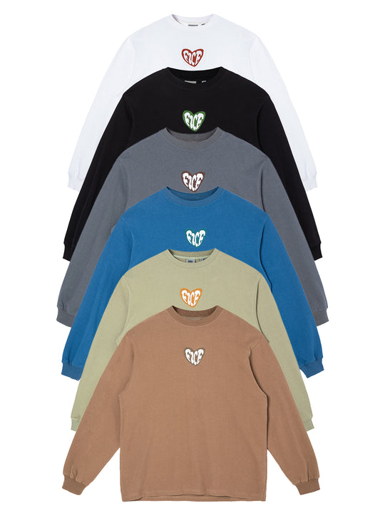 F2CE Love Heart LOGO Long Sleeved Tee | Face 3 Face