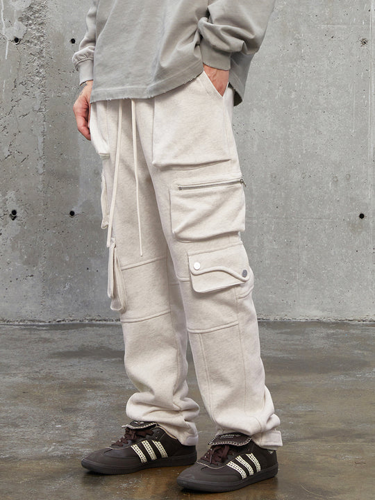 F2CE Functional Multi Zipper 3D Pockets Cargo Sweatpants
