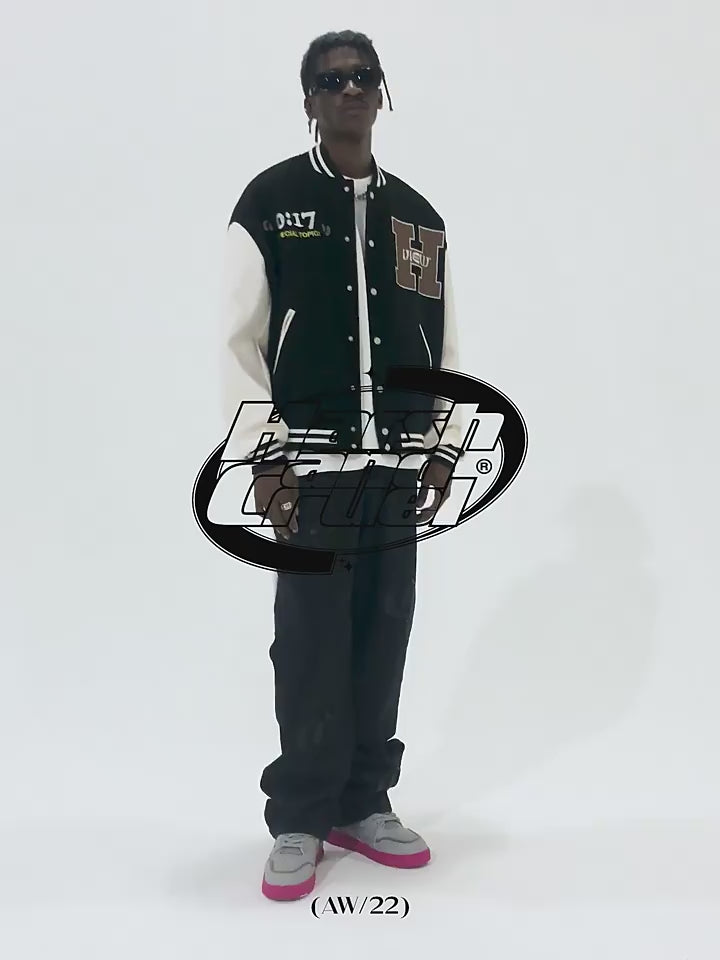 Harsh and Cruel "Love And Peace" Embroidered Varsity Jacket