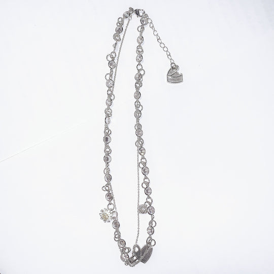 NboStore Zirconia Daisy couple Necklace | Face 3 Face